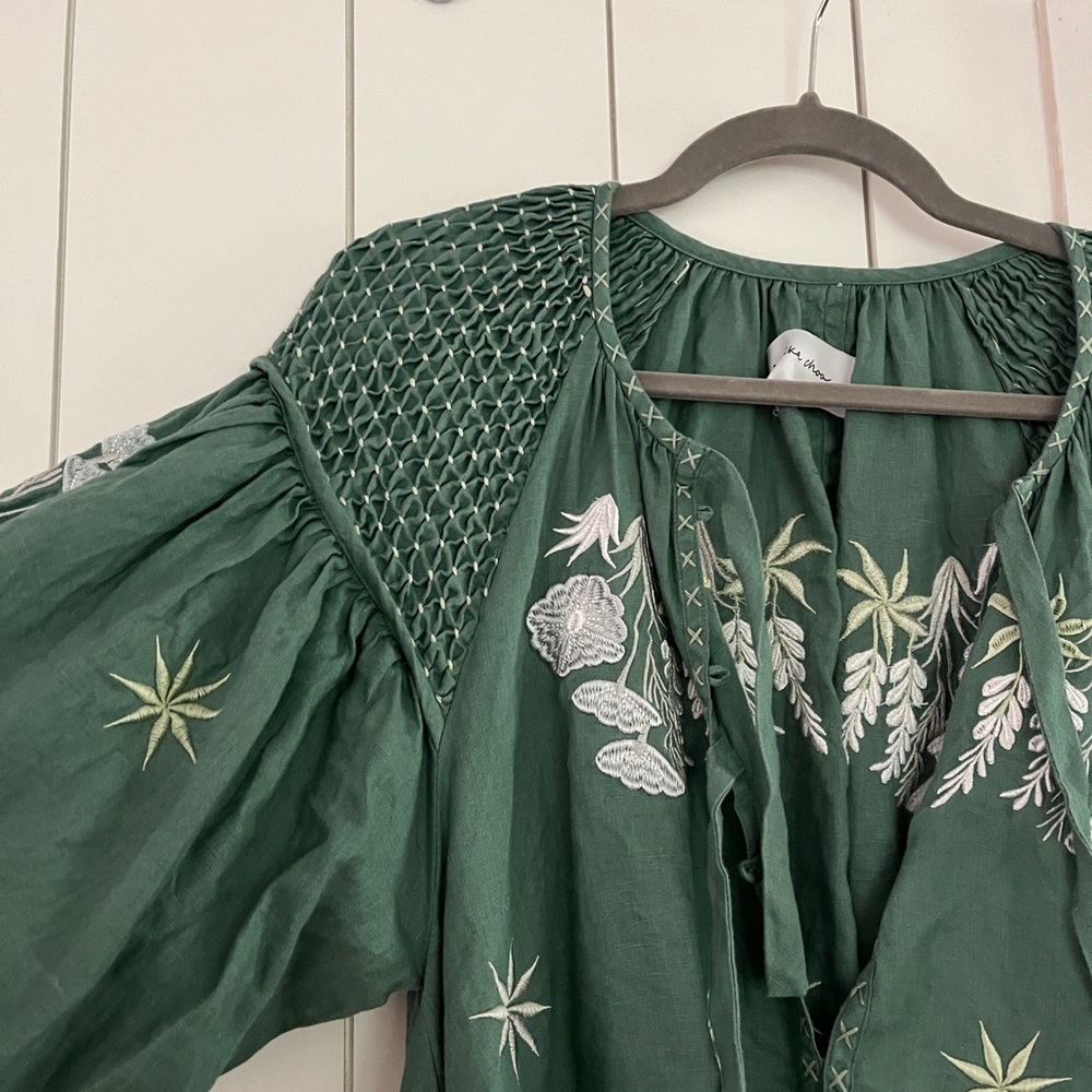 Innika Choo Smocked Lien Dress